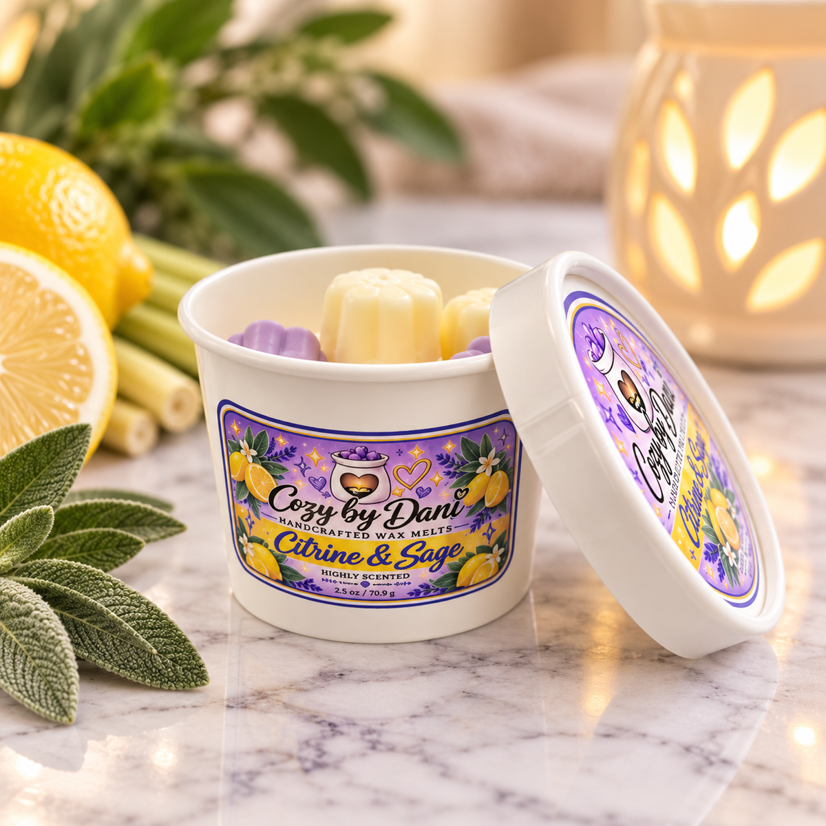 Citrine & Sage Cup of Melts